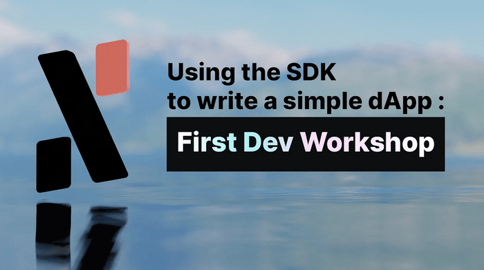 First Developer Workshop — Build a Token Faucet