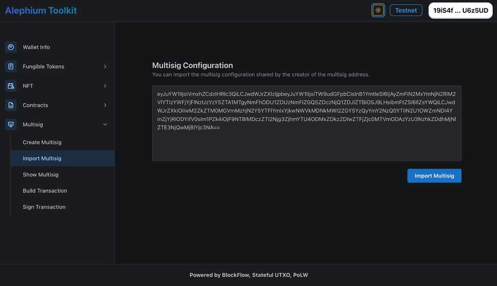 Alephium Multisig GUI is here!