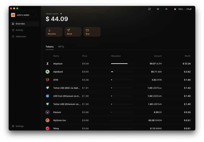 Wallet screenshot 2