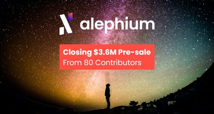 Alephium Closes $3.6M Pre-sale From 80 Contributors to Expand Sharded UTXO Blockchain Platform